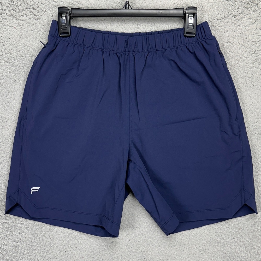 Fabletics Mens Athletic Shorts Small Blue Elastic Waist Exercise Workout Stretch